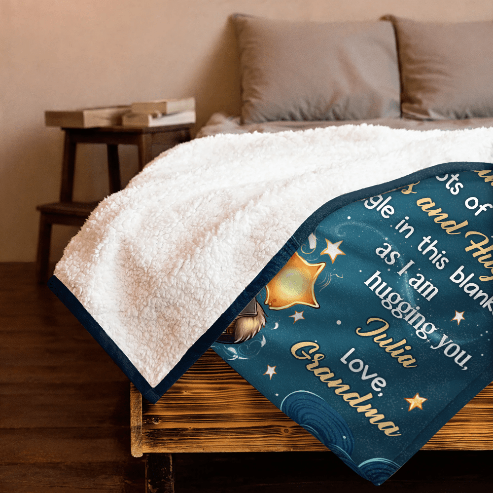 To My Granddaughter Bear Blanket - Personalized Blanket - Giftago