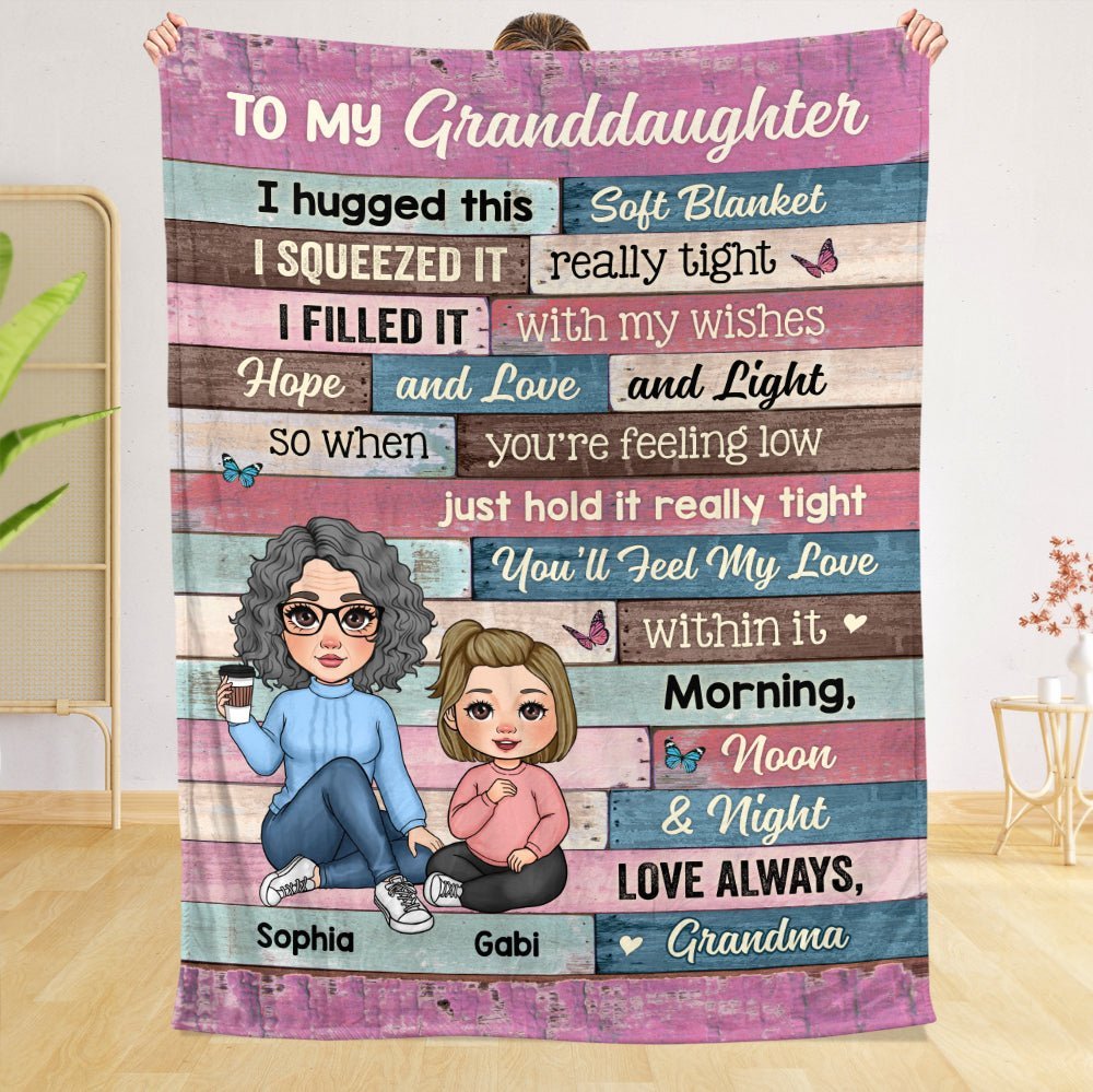 To My Granddaughter (For Kid) - Personalized Blanket - Best Gift For Christmas, For Family - Giftago