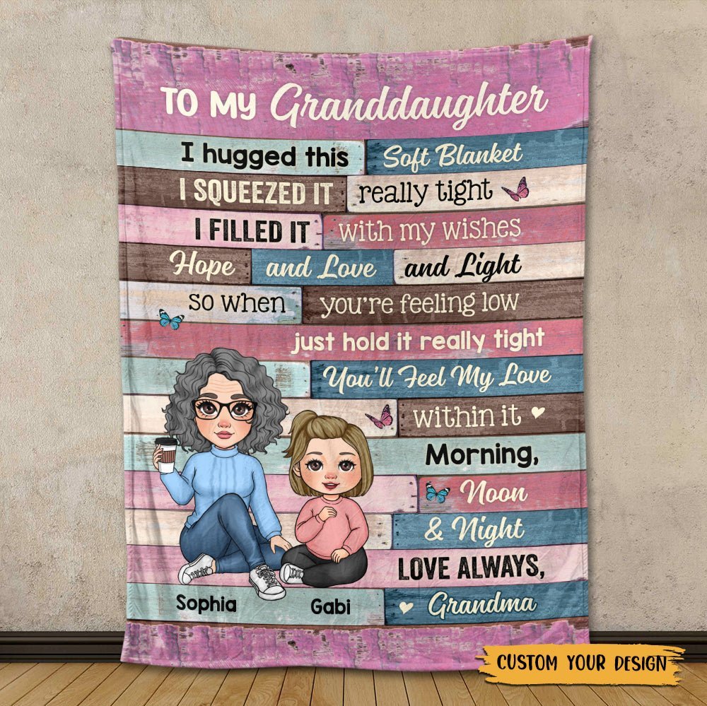 To My Granddaughter (For Kid) - Personalized Blanket - Best Gift For Christmas, For Family - Giftago