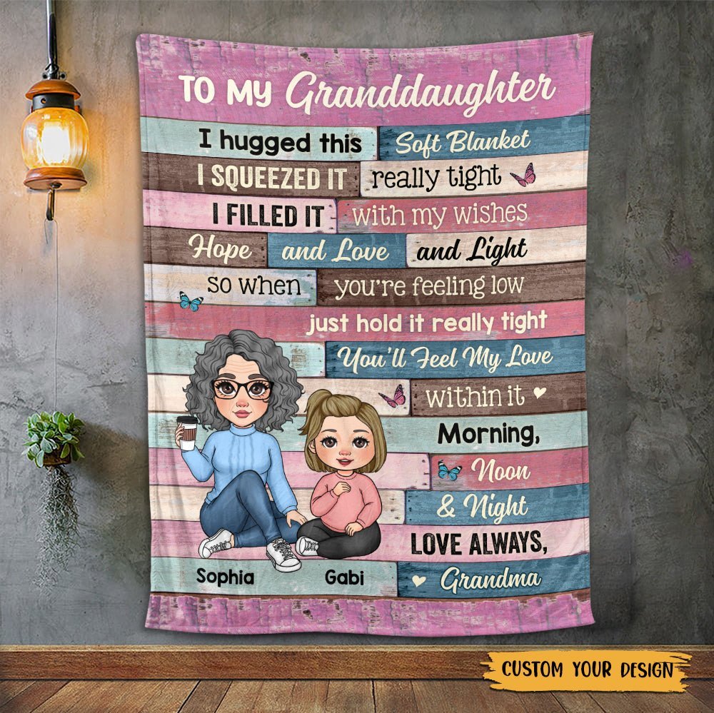 To My Granddaughter (For Kid) - Personalized Blanket - Best Gift For Christmas, For Family - Giftago