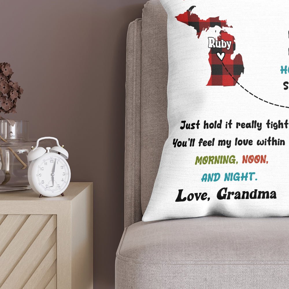 To My Granddaughter Map Pillow - Personalized Pillow