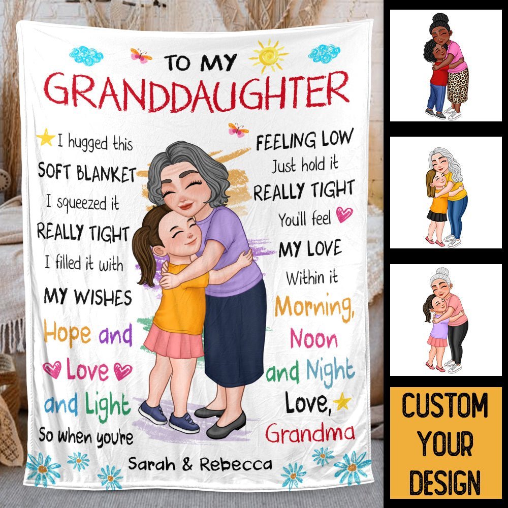 To My Granddaughter - Personalized Blanket - Best Gift For Granddaughter - Giftago