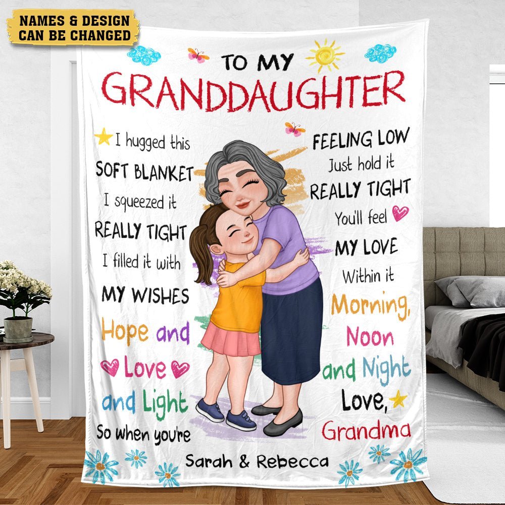 To My Granddaughter - Personalized Blanket - Best Gift For Granddaughter - Giftago