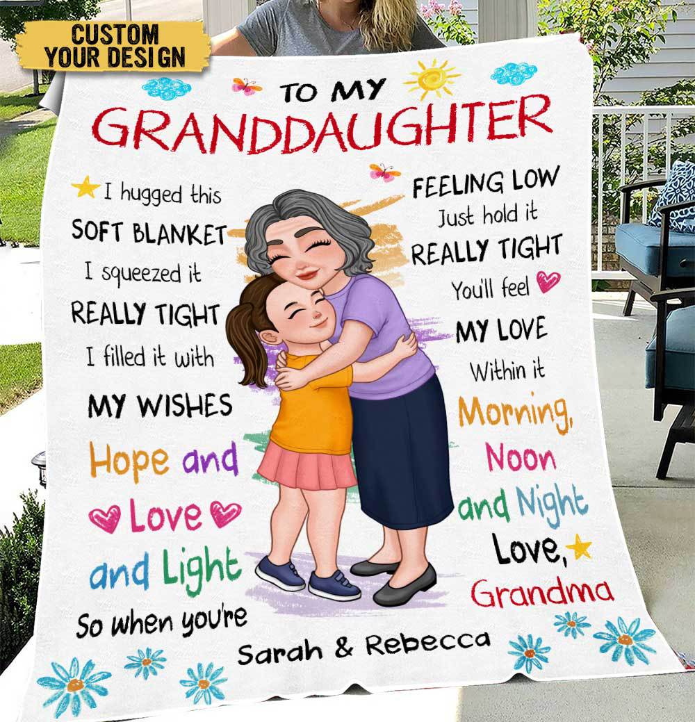 To My Granddaughter - Personalized Blanket - Best Gift For Granddaughter - Giftago