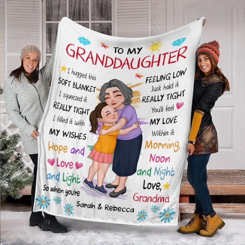 To My Granddaughter - Personalized Blanket - Best Gift For Granddaughter - Giftago