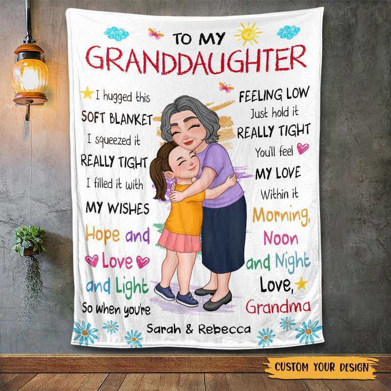 To My Granddaughter - Personalized Blanket - Best Gift For Granddaughter - Giftago