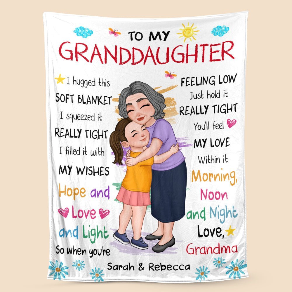 To My Granddaughter - Personalized Blanket - Best Gift For Granddaughter - Giftago