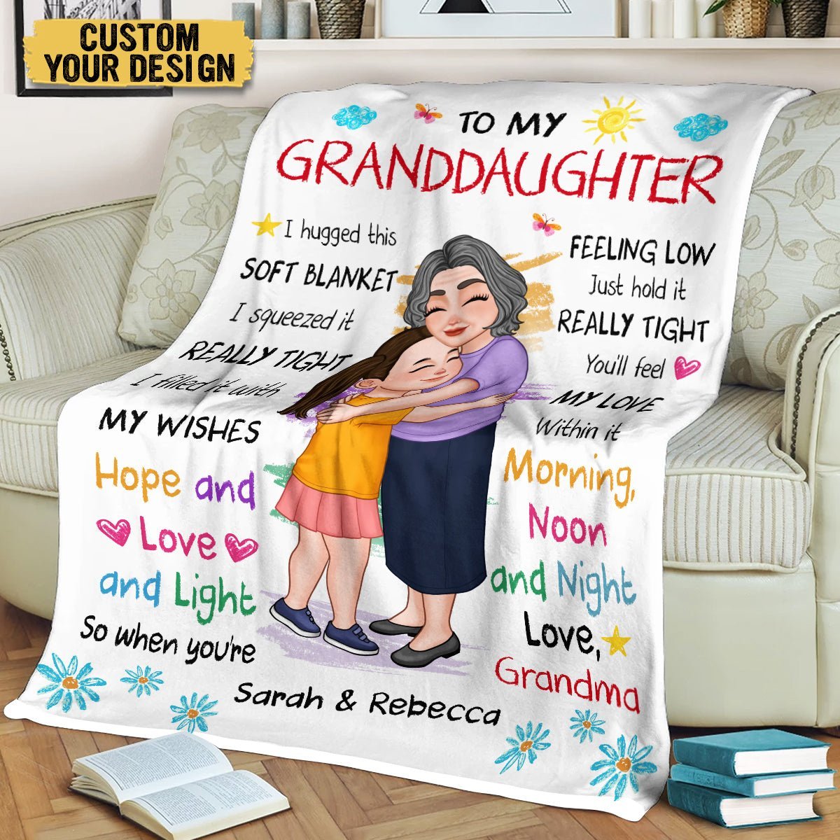 To My Granddaughter - Personalized Blanket - Best Gift For Granddaughter - Giftago
