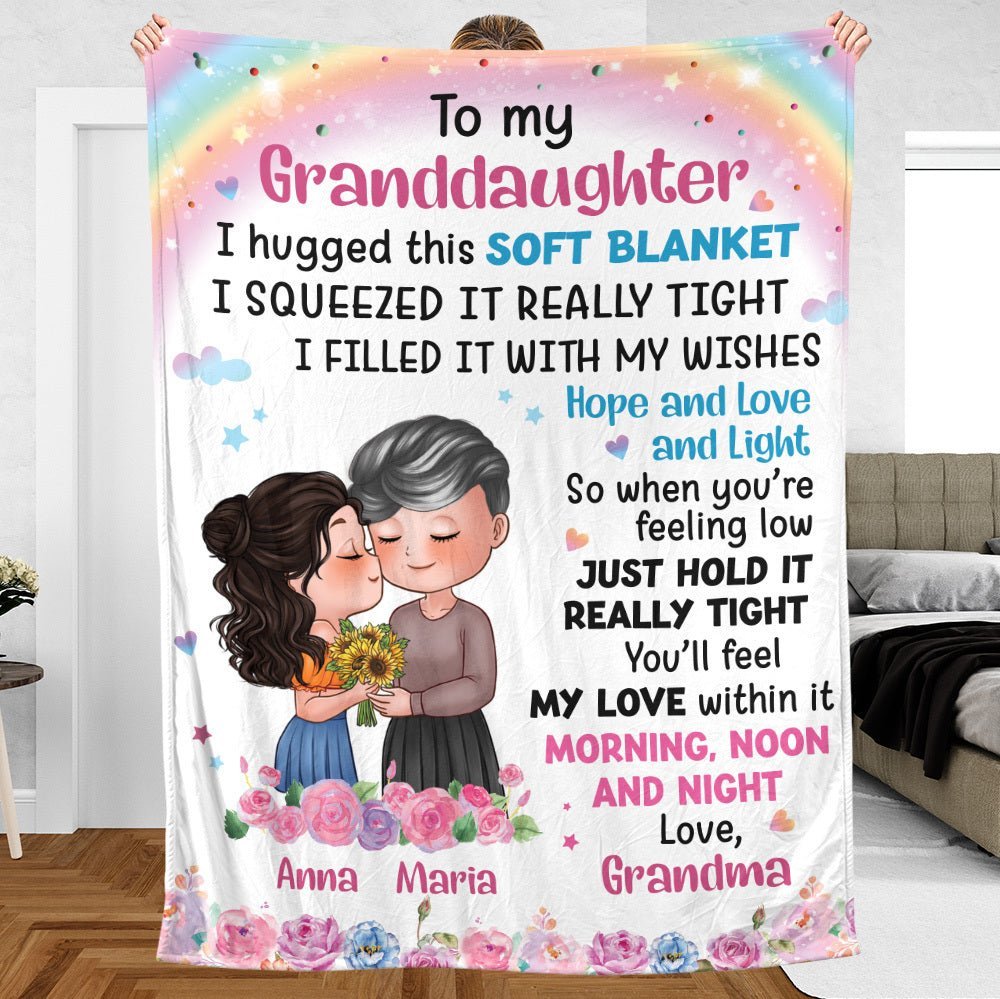 To My Granddaughter/Daughter - Personalized Blanket - Best Gift For Mother, Grandma - Giftago