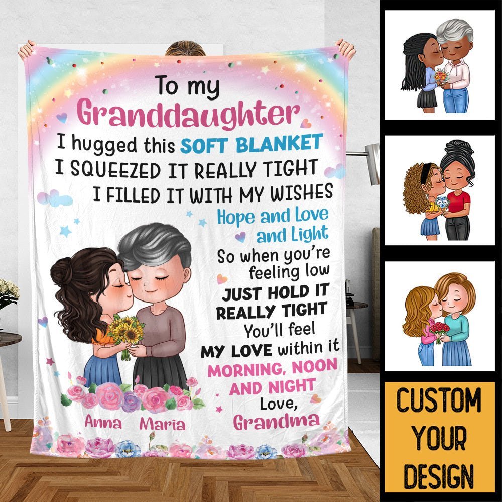 To My Granddaughter/Daughter - Personalized Blanket - Best Gift For Mother, Grandma - Giftago