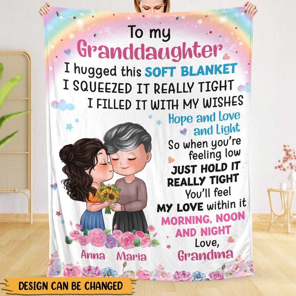 To My Granddaughter/Daughter - Personalized Blanket - Best Gift For Mother, Grandma - Giftago