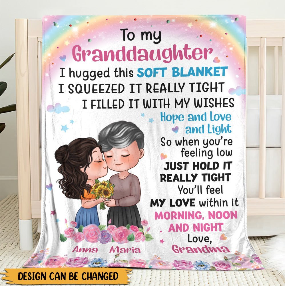 To My Granddaughter/Daughter - Personalized Blanket - Best Gift For Mother, Grandma - Giftago