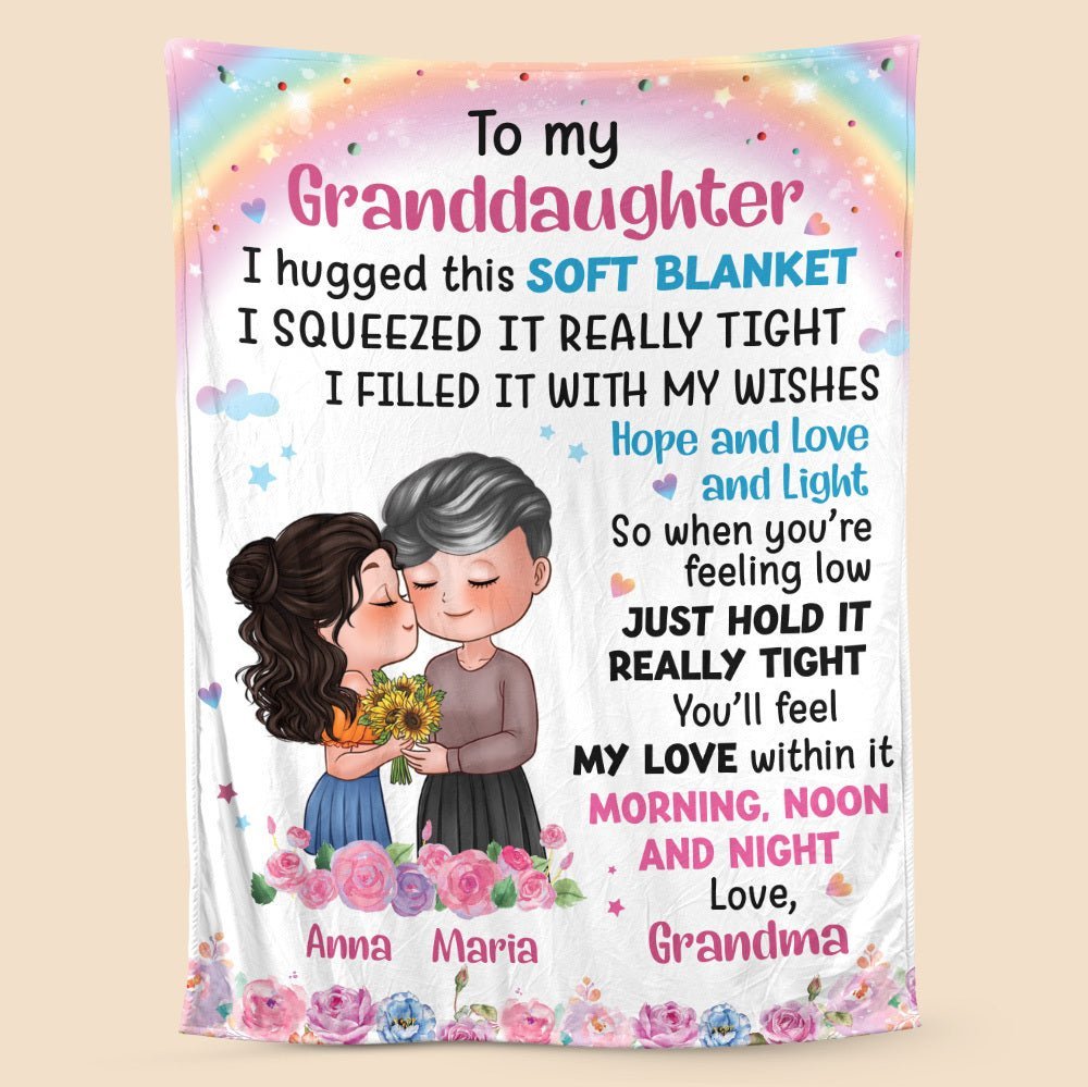 To My Granddaughter/Daughter - Personalized Blanket - Best Gift For Mother, Grandma - Giftago