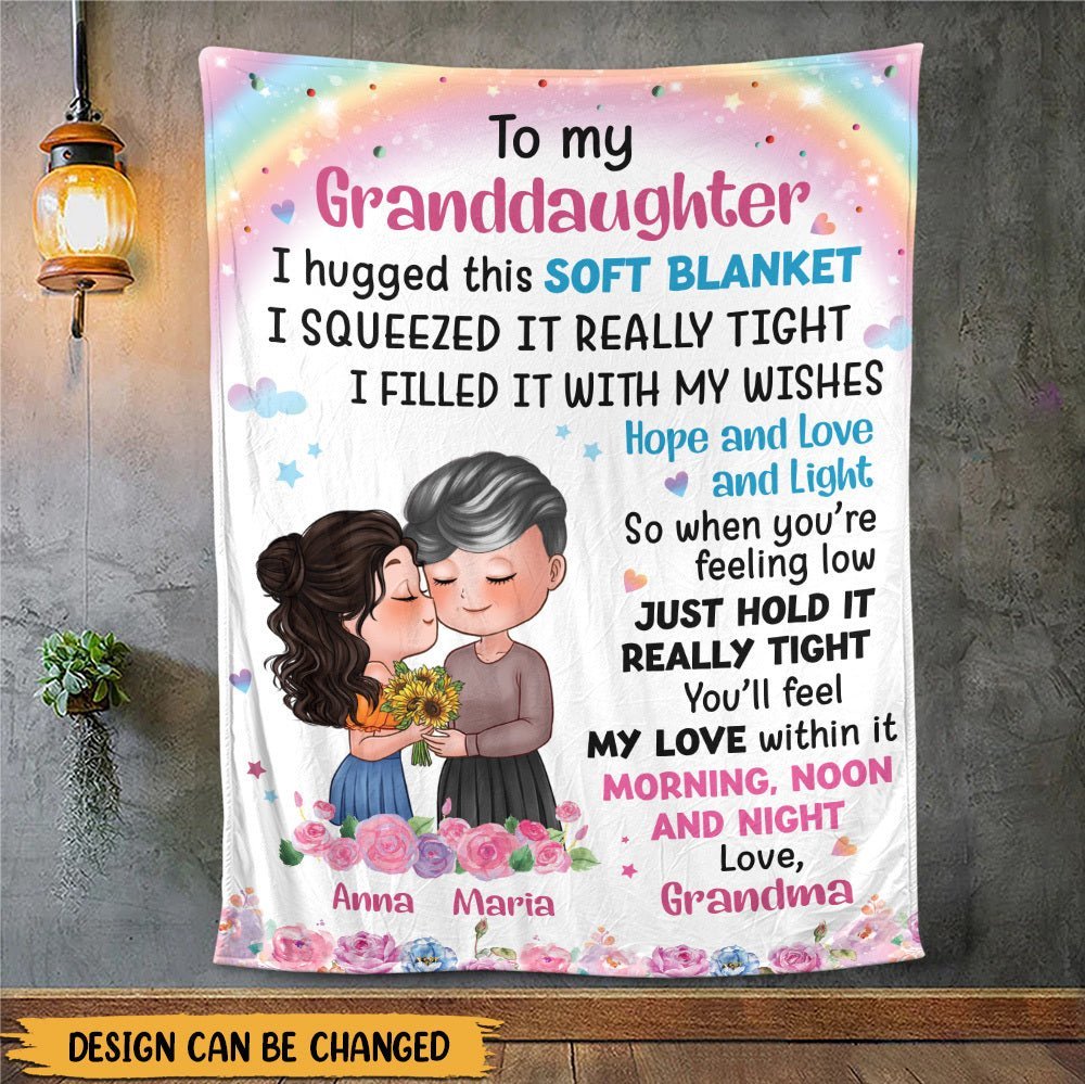 To My Granddaughter/Daughter - Personalized Blanket - Best Gift For Mother, Grandma - Giftago