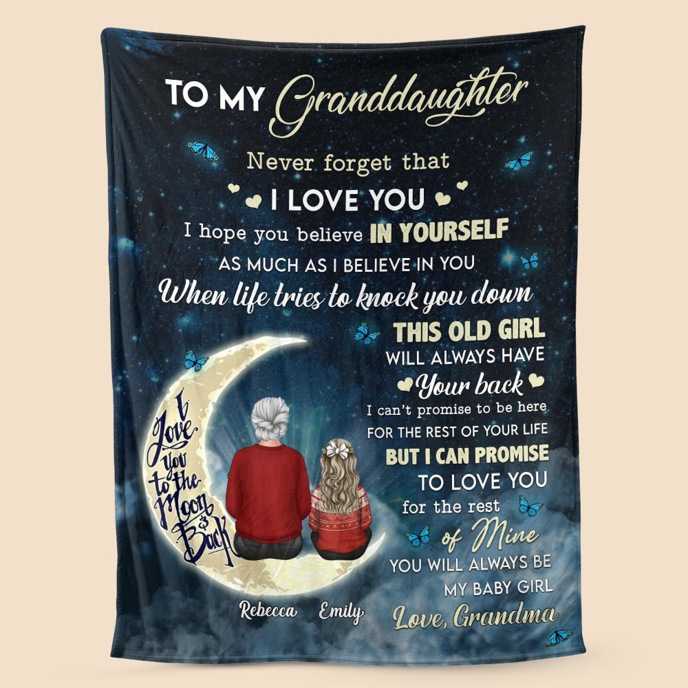 To My Granddaughter/Grandson - Personalized Blanket - Best Gift For Grandchild This Christmas - Giftago