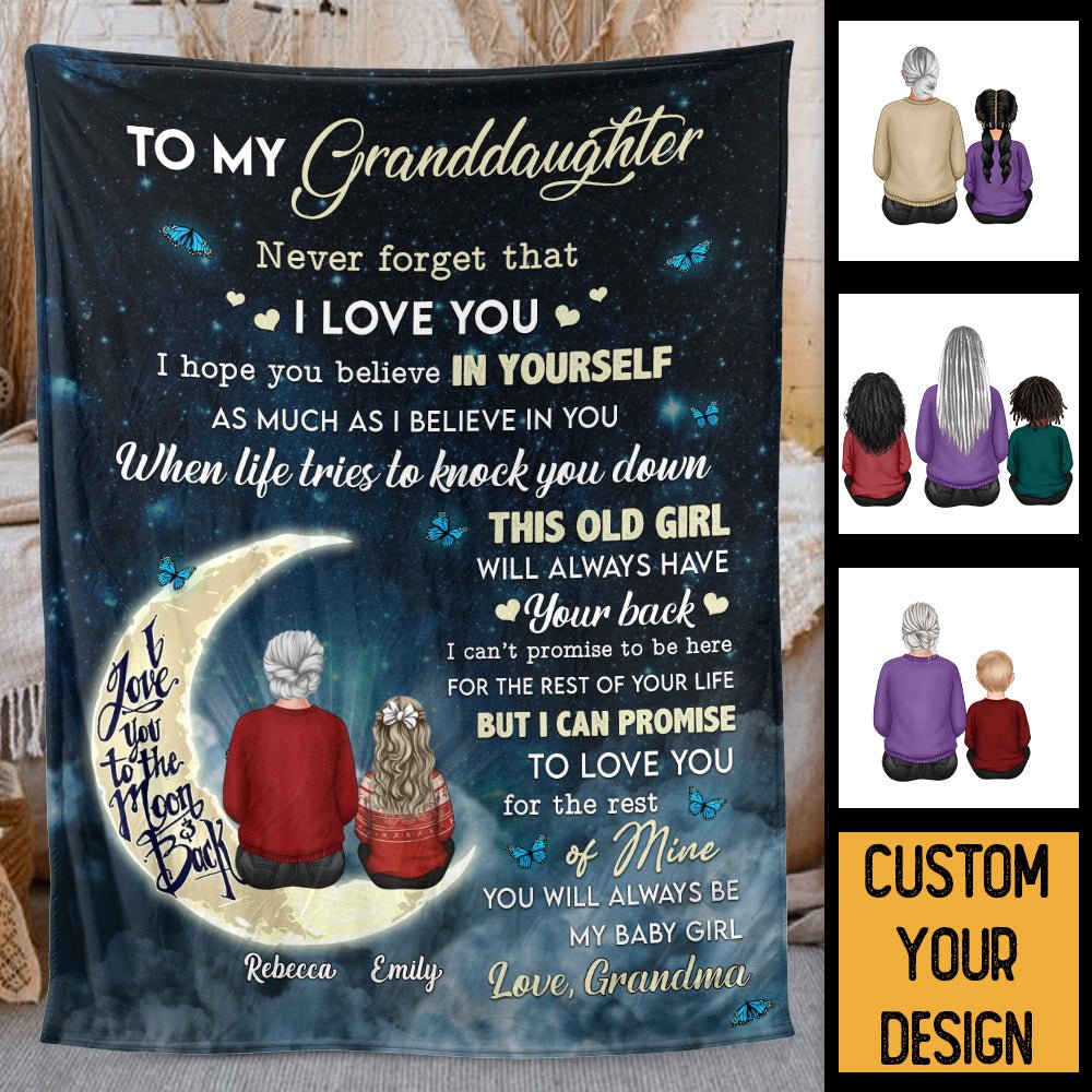 To My Granddaughter/Grandson - Personalized Blanket - Best Gift For Grandchild This Christmas - Giftago