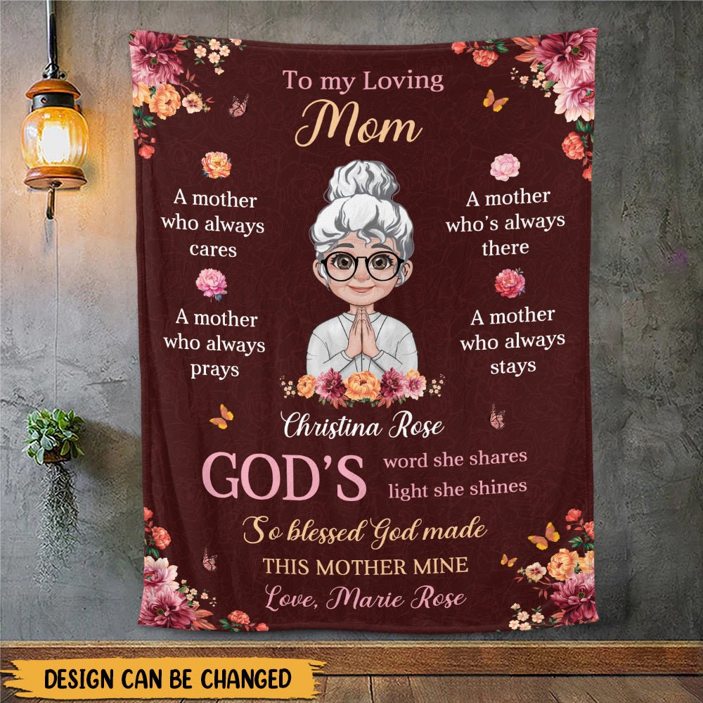 To My Loving Mom - Personalized Blanket - Best Gift For Mother, For Grandma - Giftago
