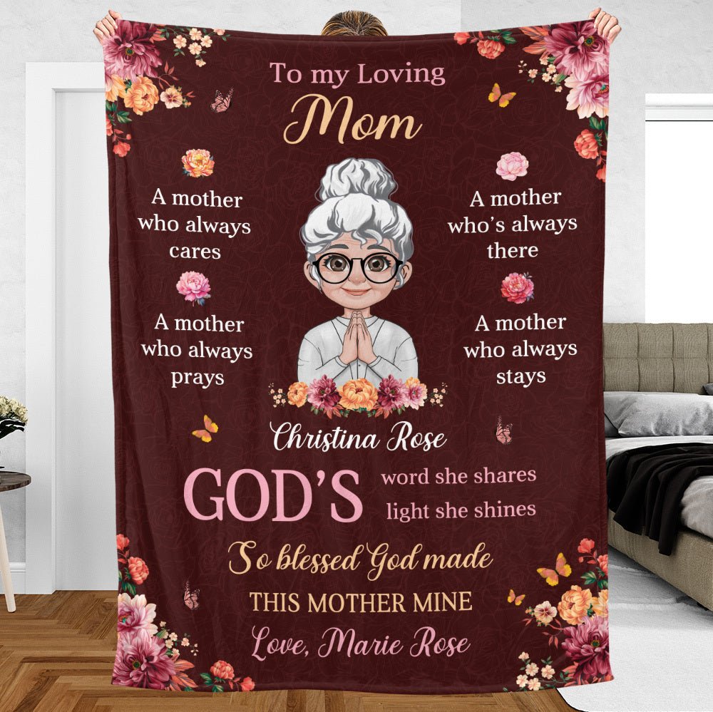 To My Loving Mom - Personalized Blanket - Best Gift For Mother, For Grandma - Giftago