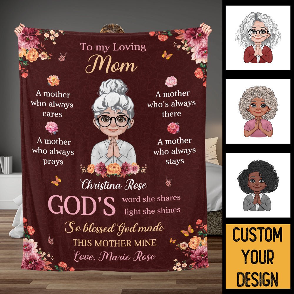 To My Loving Mom - Personalized Blanket - Best Gift For Mother, For Grandma - Giftago