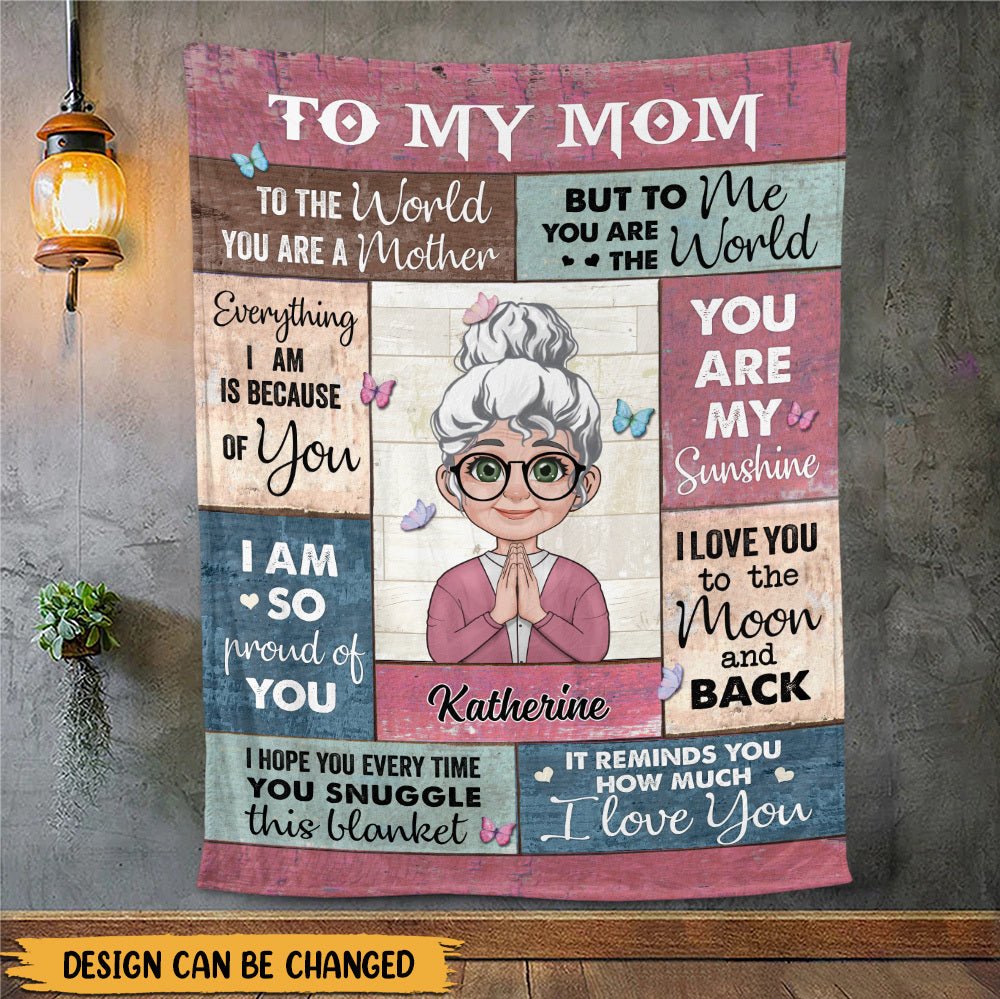 To My Mom (For Old Mom) - Personalized Blanket - Best Gift For Mother, For Grandma - Giftago