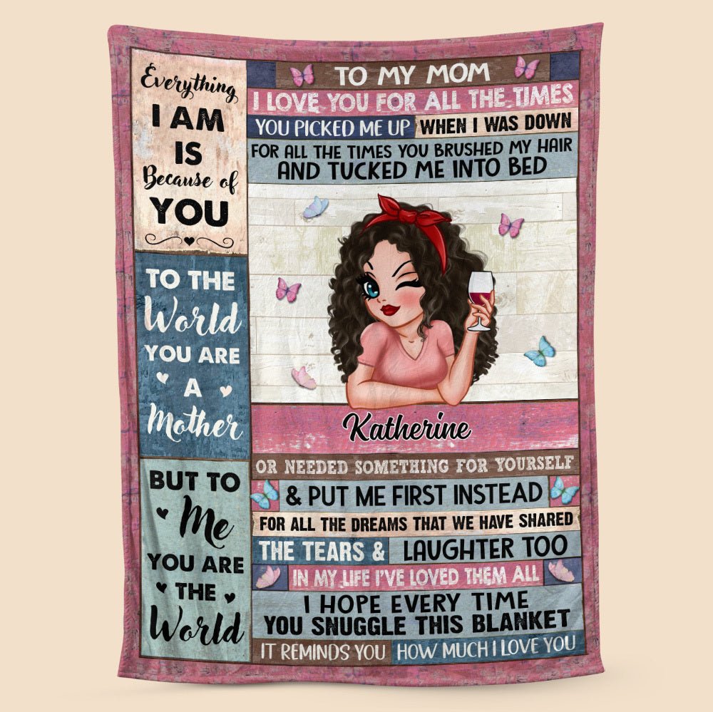 To My Mom Pink - Personalized Blanket - Best Gift For Mother, For Grandma - Giftago
