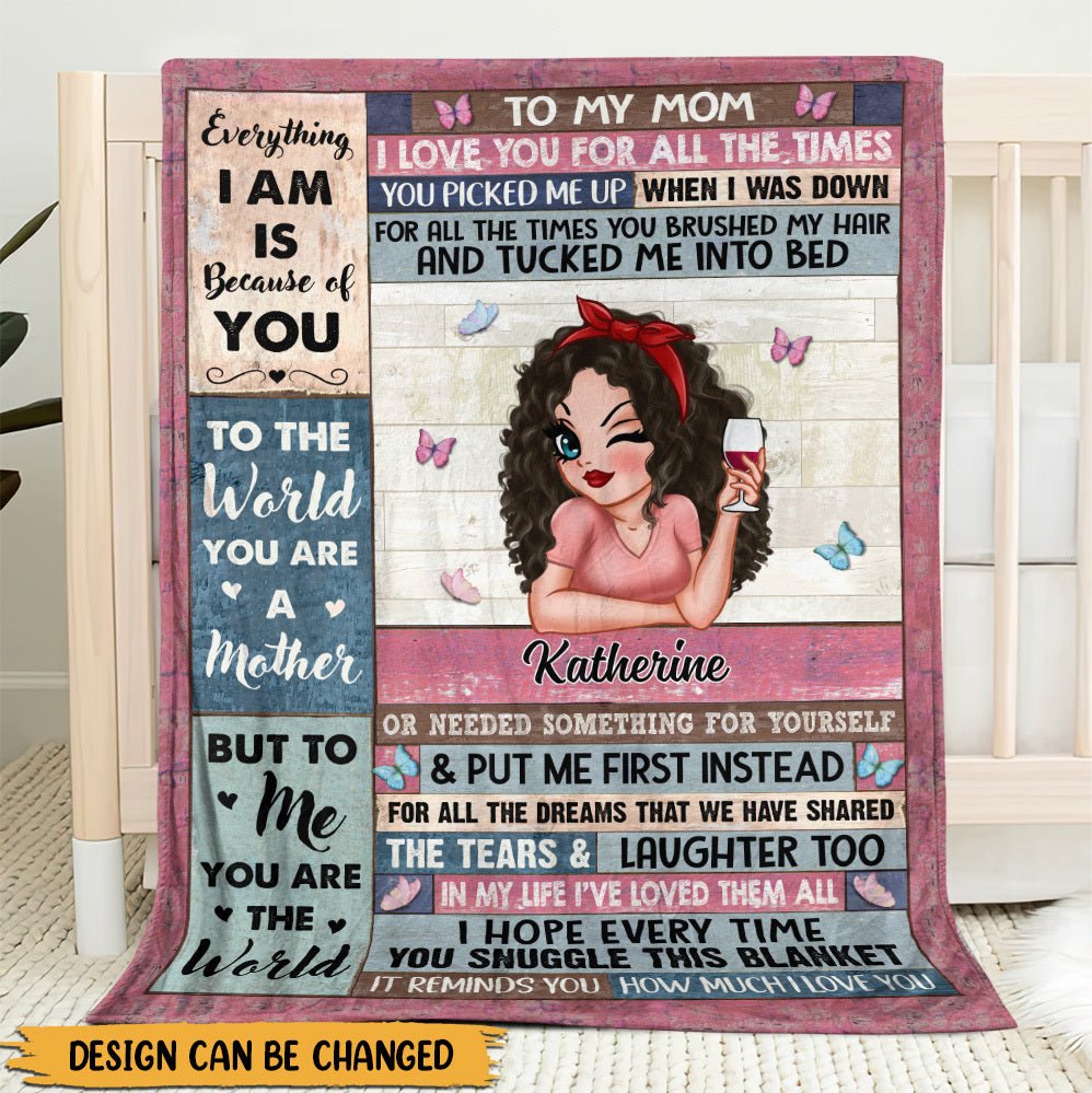 To My Mom Pink - Personalized Blanket - Best Gift For Mother, For Grandma - Giftago