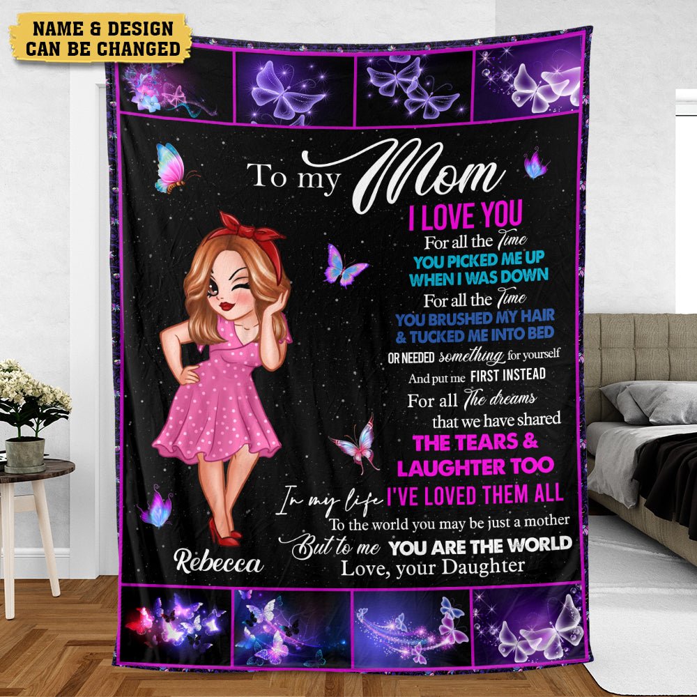 To My Mom Purple - Personalized Blanket - Best Gift For Mother, For Grandma - Giftago
