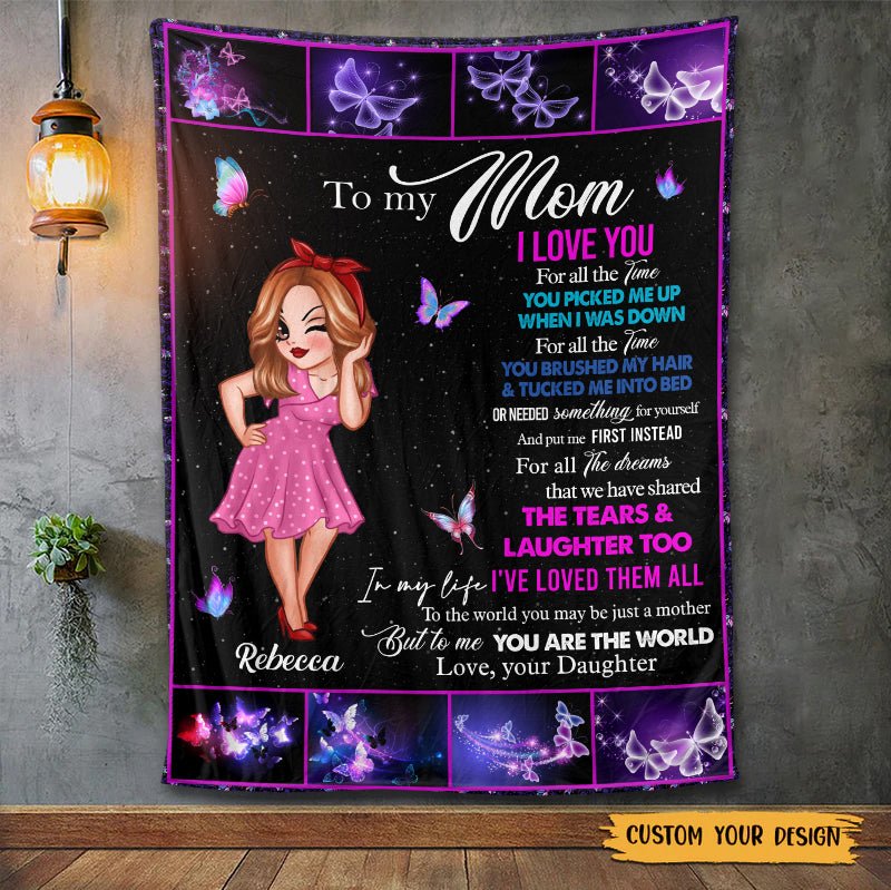 To My Mom Purple - Personalized Blanket - Best Gift For Mother, For Grandma - Giftago