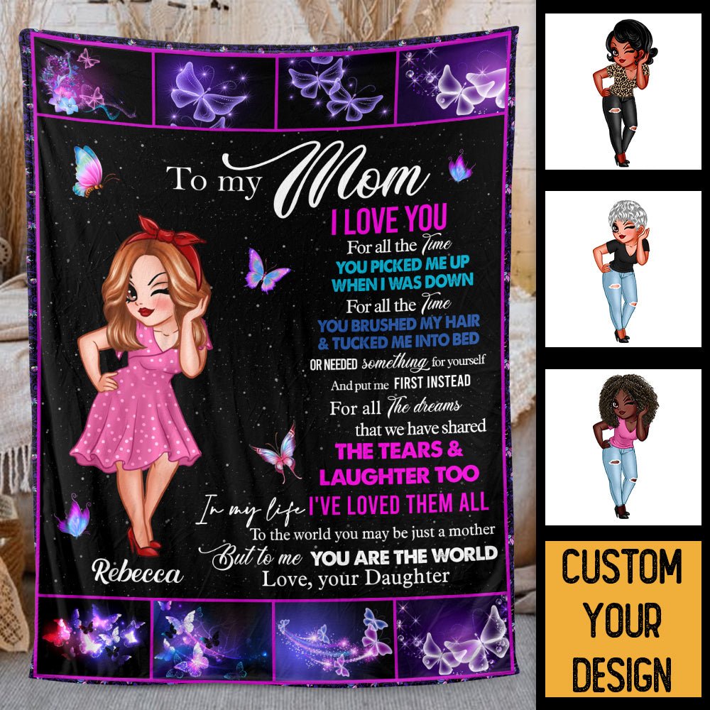 To My Mom Purple - Personalized Blanket - Best Gift For Mother, For Grandma - Giftago
