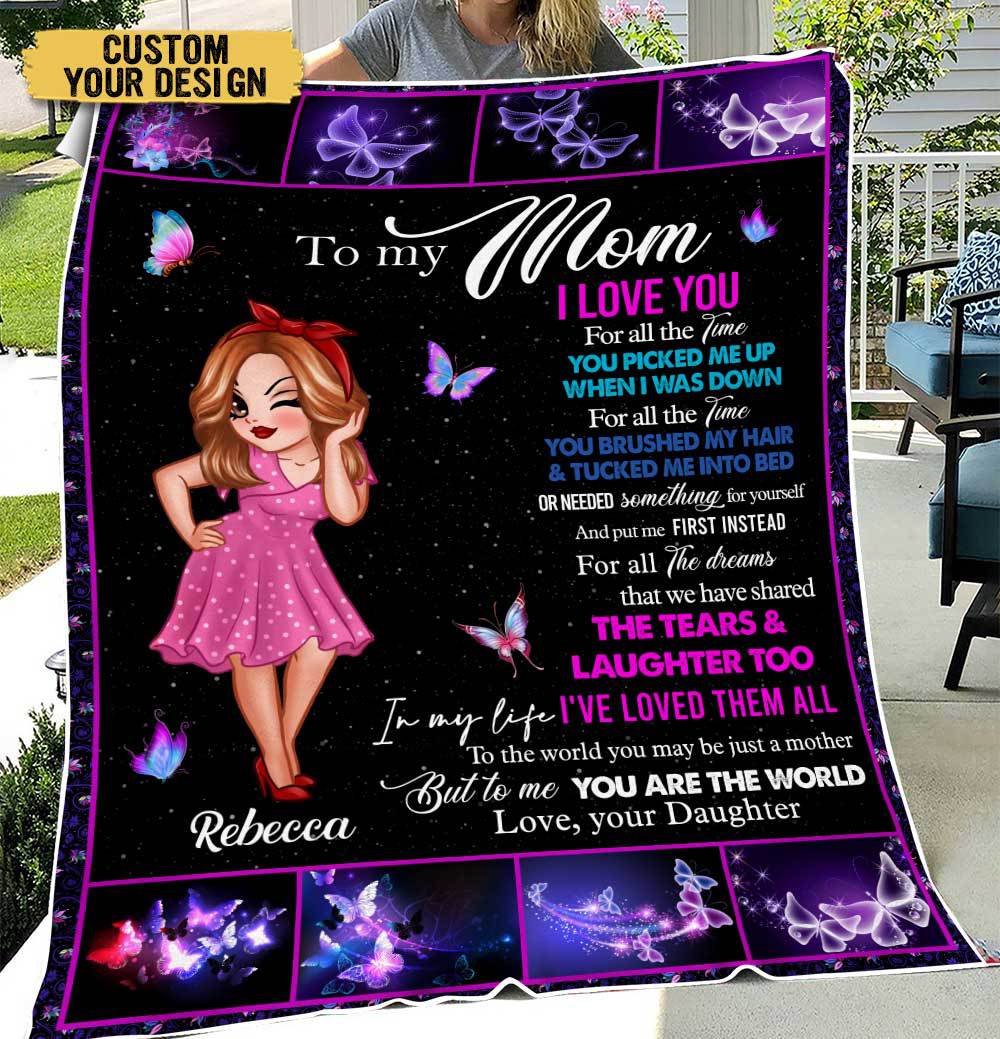 To My Mom Purple - Personalized Blanket - Best Gift For Mother, For Grandma - Giftago
