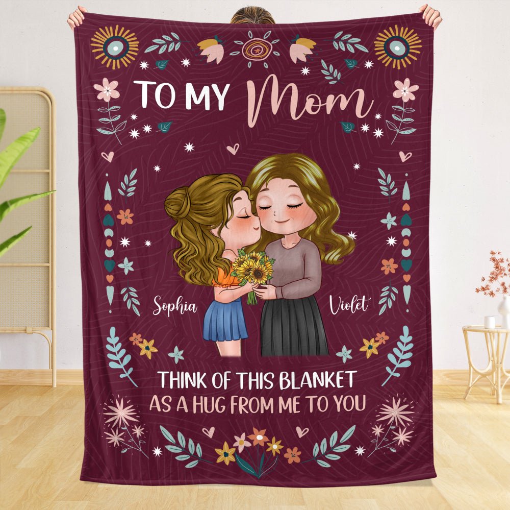 To My Mom Think Of This Blanket - Personalized Blanket - Best Gift For Mom, For Birthday - Giftago