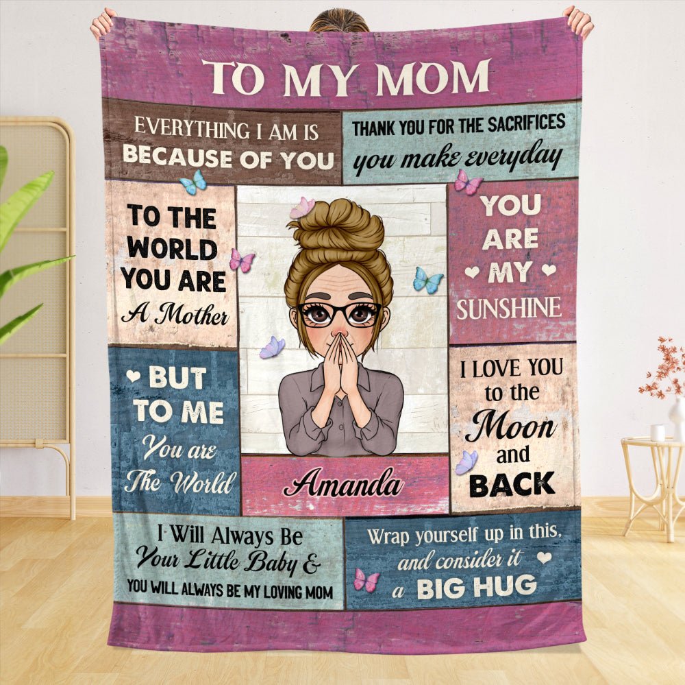 To My Mom You Are My Sunshine - Personalized Blanket - Best Gift For Mother, Grandma - Giftago