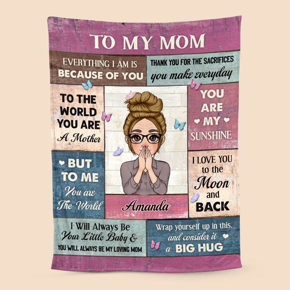 To My Mom You Are My Sunshine - Personalized Blanket - Best Gift For Mother, Grandma - Giftago