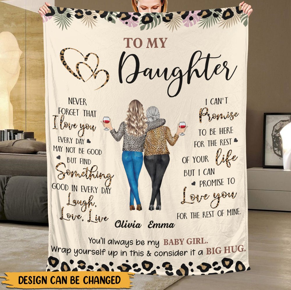 To My Mom/Daughter I Love You - Personalized Blanket - Best Gift For Mother, For Daughter - Giftago