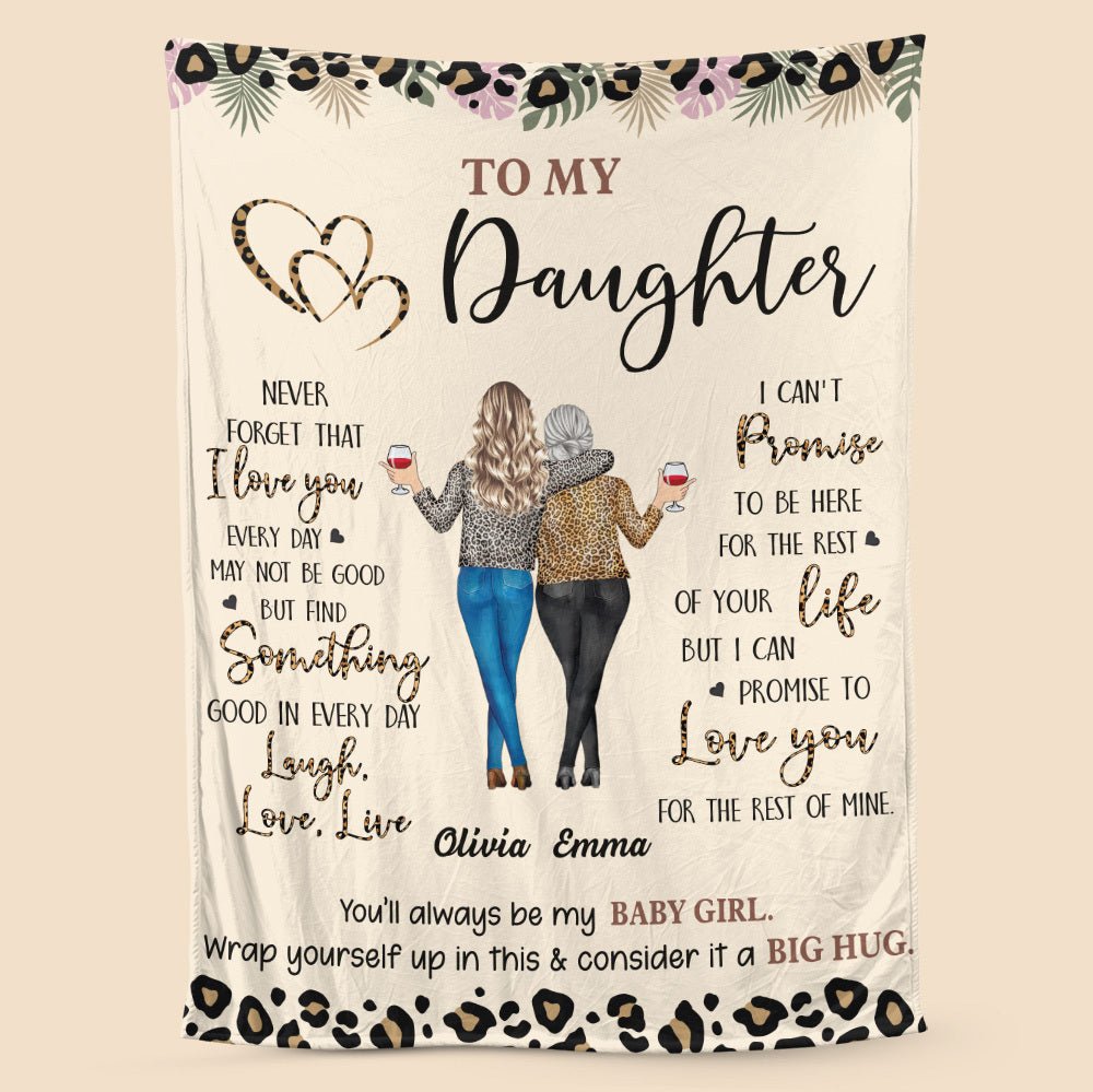 To My Mom/Daughter I Love You - Personalized Blanket - Best Gift For Mother, For Daughter - Giftago