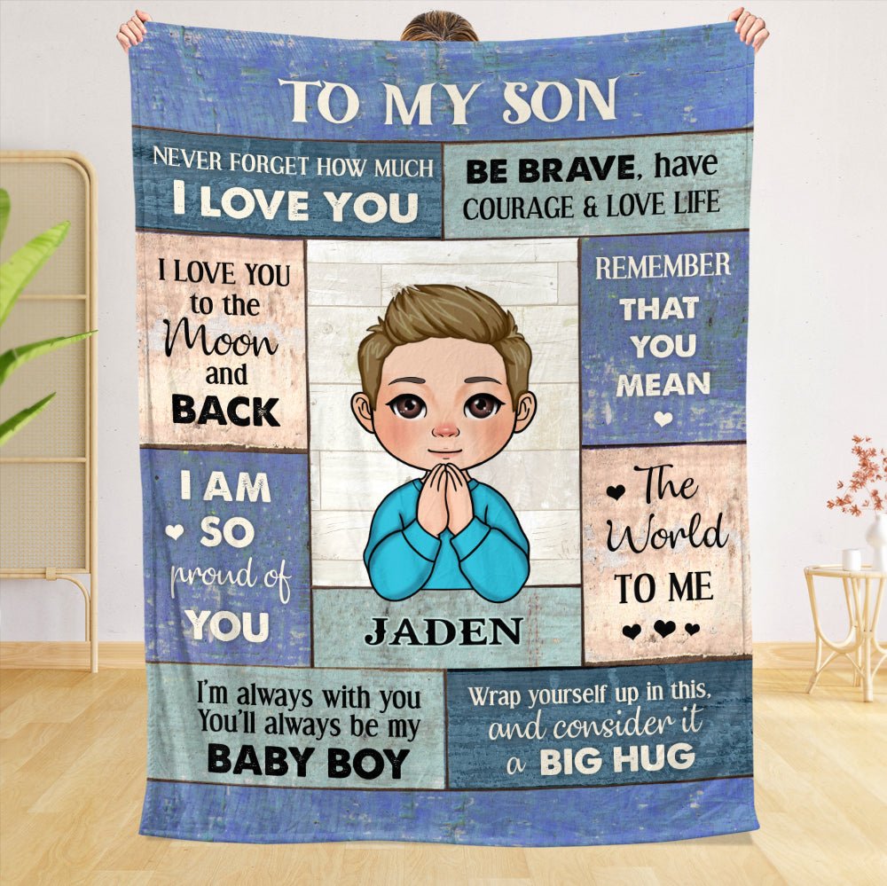 To My Son - Personalized Blanket - Best Gift For Son - Giftago