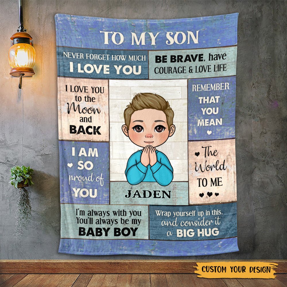 To My Son - Personalized Blanket - Best Gift For Son - Giftago