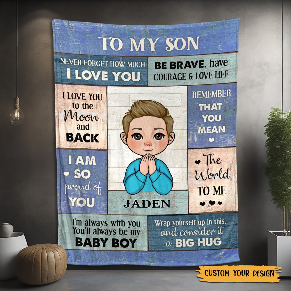 To My Son - Personalized Blanket - Best Gift For Son - Giftago