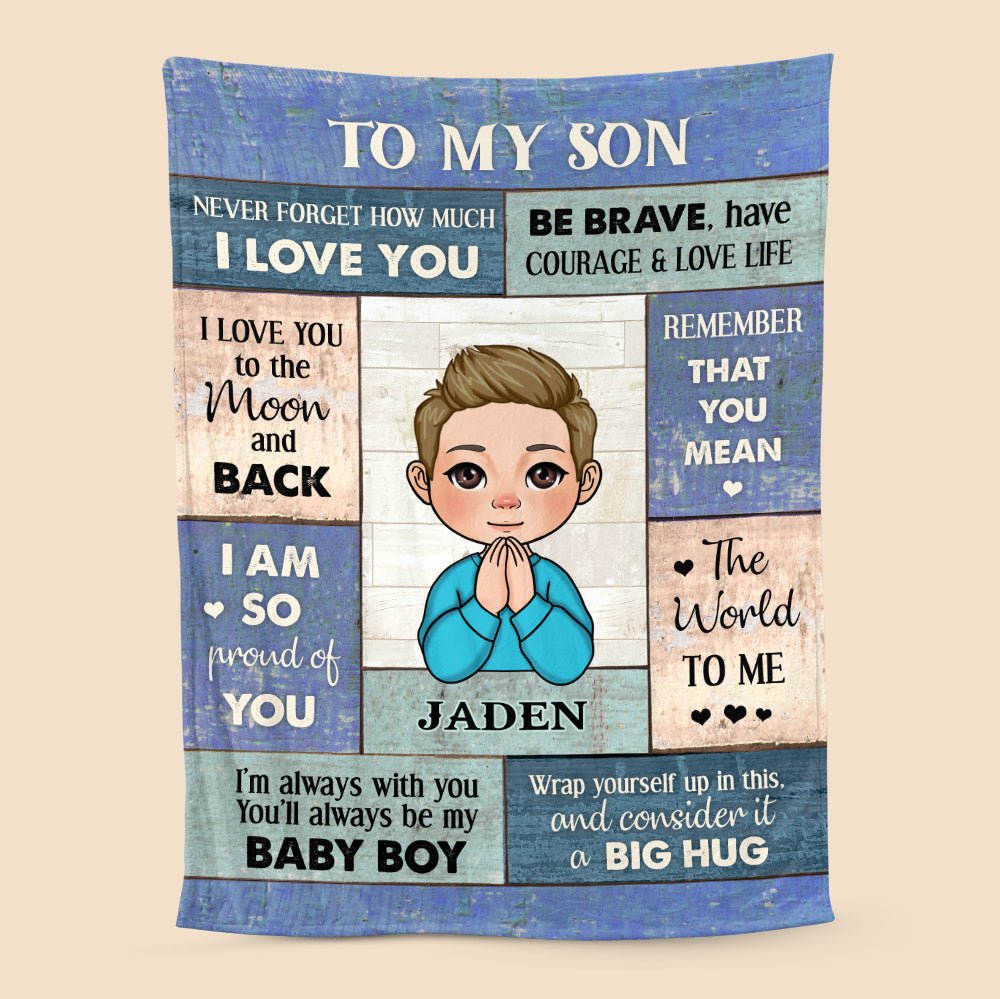 To My Son - Personalized Blanket - Best Gift For Son - Giftago
