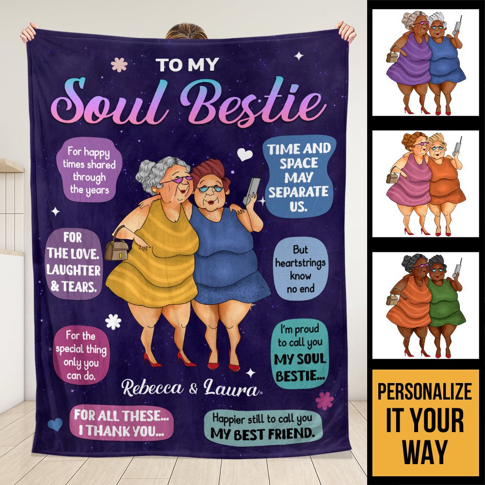 To My Soul Bestie Blanket - Personalized Blanket - Giftago