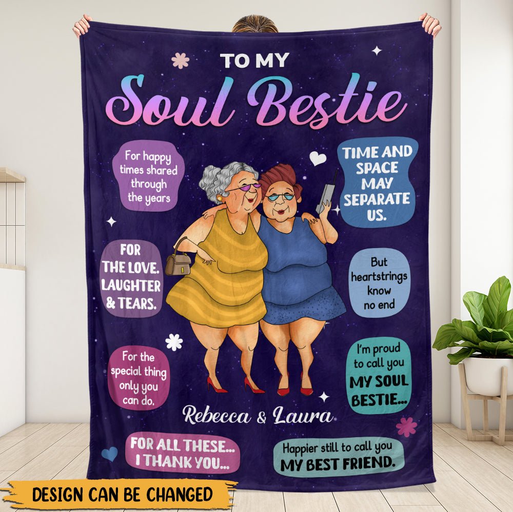 To My Soul Bestie Blanket - Personalized Blanket - Giftago