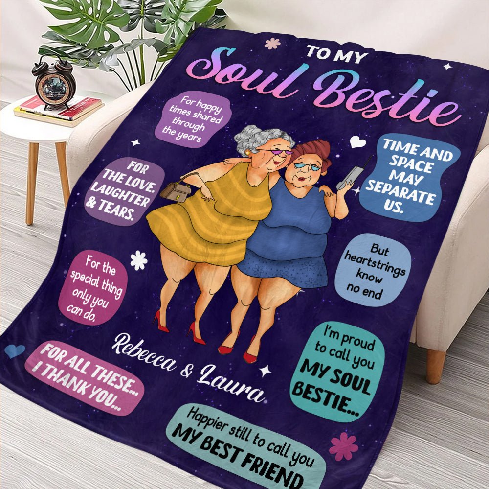 To My Soul Bestie Blanket - Personalized Blanket - Giftago