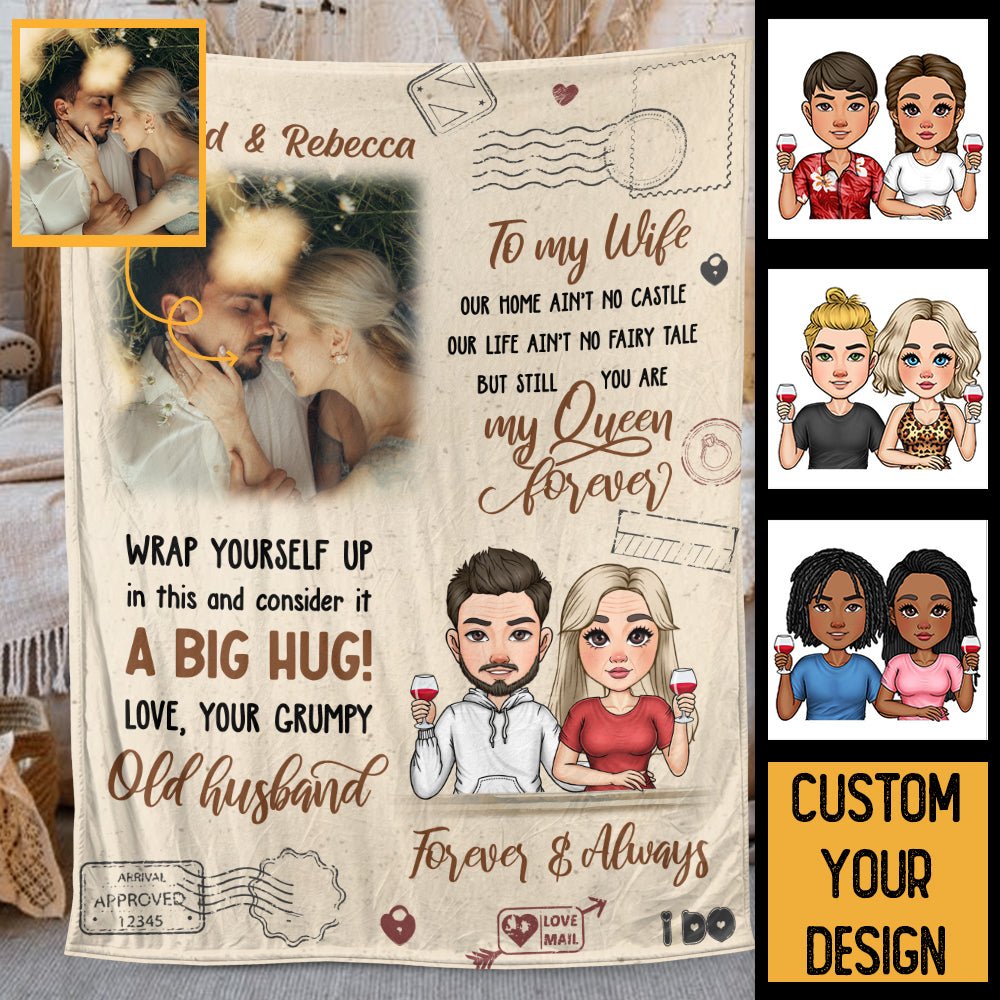 To My Wife Forever & Always - Personalized Blanket - Meaningful Gift For Valentine, For Couple - Giftago