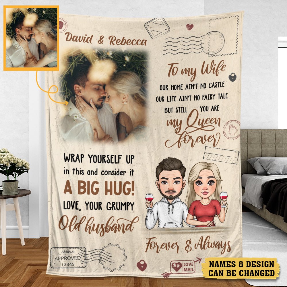 To My Wife Forever & Always - Personalized Blanket - Meaningful Gift For Valentine, For Couple - Giftago
