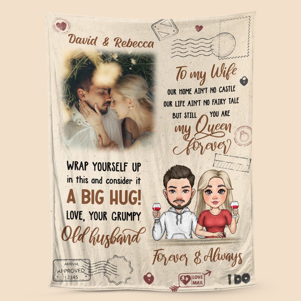 To My Wife Forever & Always - Personalized Blanket - Meaningful Gift For Valentine, For Couple - Giftago