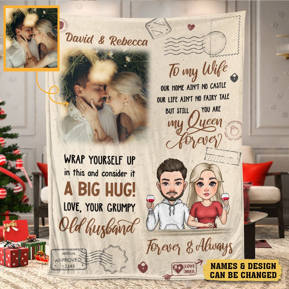 To My Wife Forever & Always - Personalized Blanket - Meaningful Gift For Valentine, For Couple - Giftago
