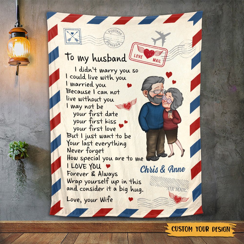 To My Wife/To My Husband Old Couple - Personalized Blanket - Meaningful Gift For Valentine, For Couple - Giftago
