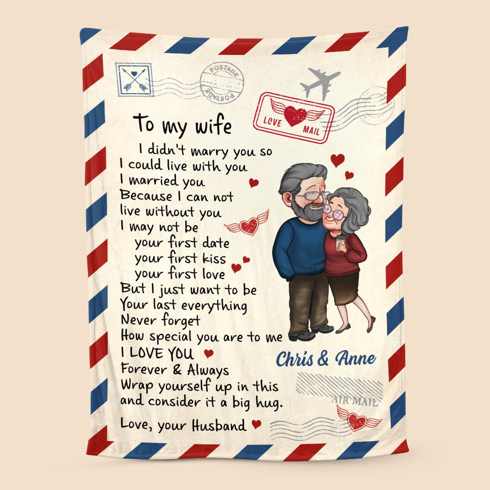 To My Wife/To My Husband Old Couple - Personalized Blanket - Meaningful Gift For Valentine, For Couple - Giftago