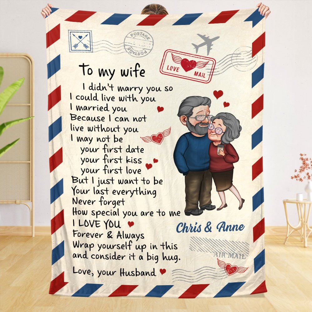 To My Wife/To My Husband Old Couple - Personalized Blanket - Meaningful Gift For Valentine, For Couple - Giftago
