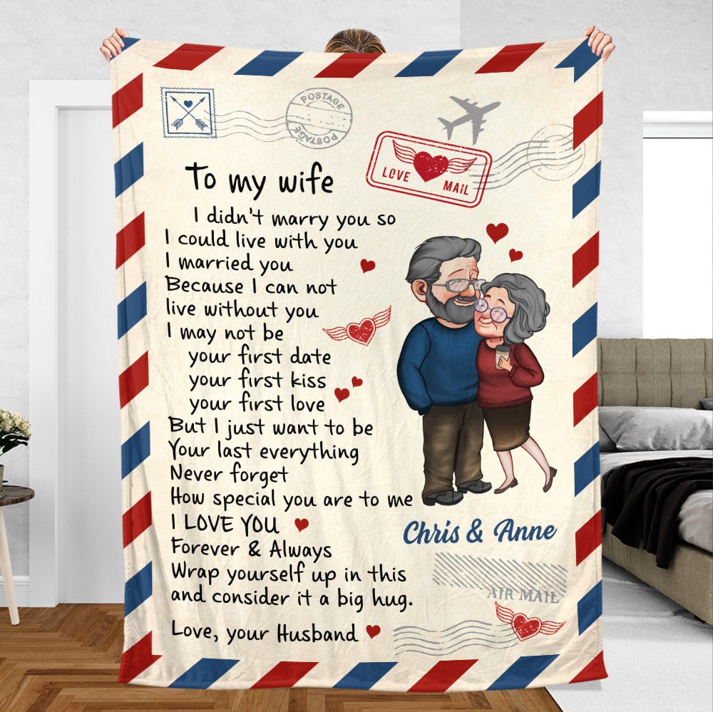 To My Wife/To My Husband Old Couple - Personalized Blanket - Meaningful Gift For Valentine, For Couple - Giftago